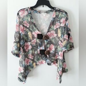 Coral Bay Open Knit Asymmetrical Top